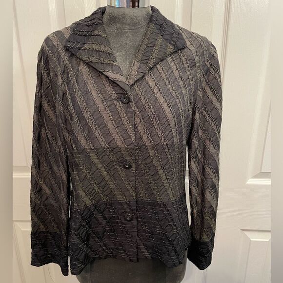 Akihiko Izukura Japanese Designer Silk Jacket Size M/L - Picture 1 of 12